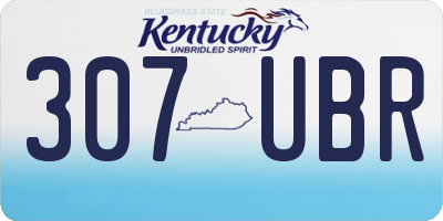 KY license plate 307UBR
