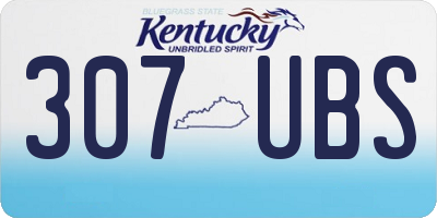 KY license plate 307UBS
