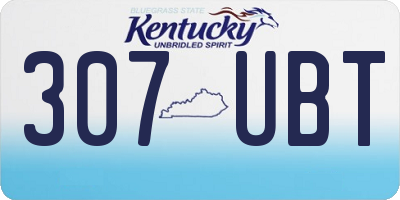 KY license plate 307UBT