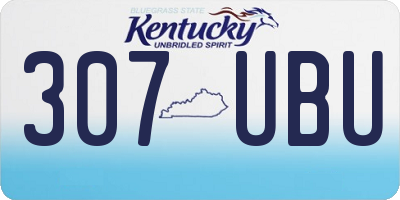 KY license plate 307UBU