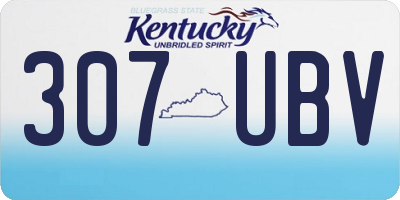 KY license plate 307UBV