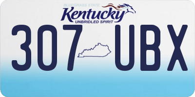 KY license plate 307UBX