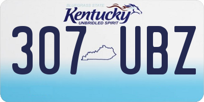KY license plate 307UBZ