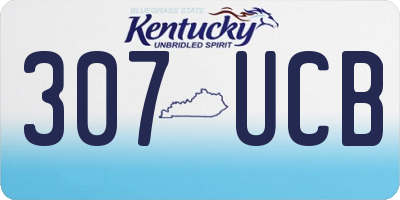 KY license plate 307UCB