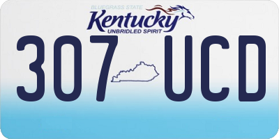 KY license plate 307UCD