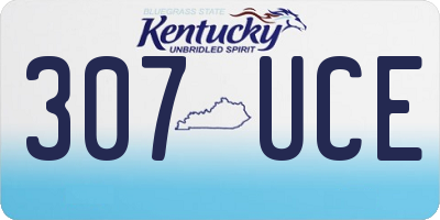 KY license plate 307UCE