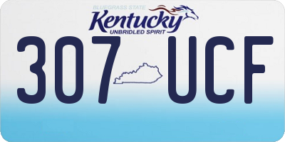KY license plate 307UCF