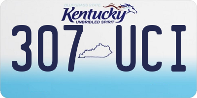 KY license plate 307UCI