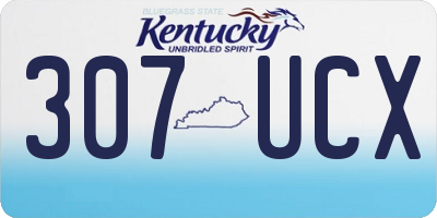 KY license plate 307UCX