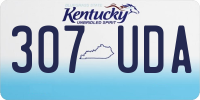KY license plate 307UDA