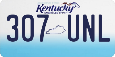 KY license plate 307UNL