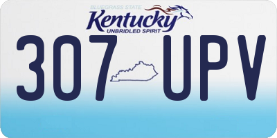 KY license plate 307UPV
