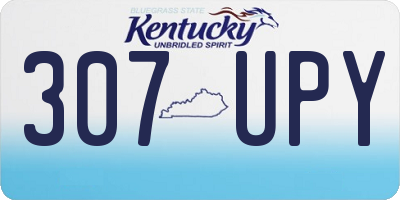 KY license plate 307UPY