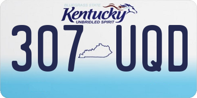 KY license plate 307UQD