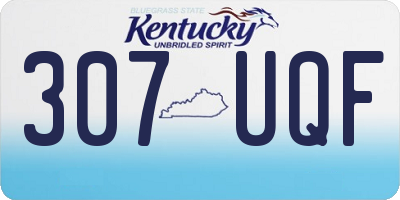 KY license plate 307UQF