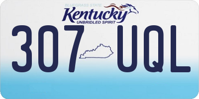 KY license plate 307UQL