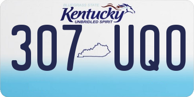 KY license plate 307UQO