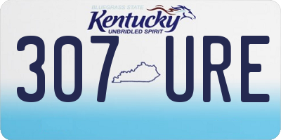 KY license plate 307URE