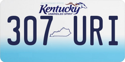 KY license plate 307URI