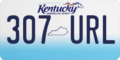 KY license plate 307URL