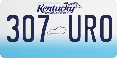 KY license plate 307URO