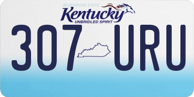 KY license plate 307URU