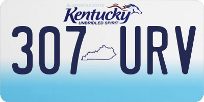KY license plate 307URV