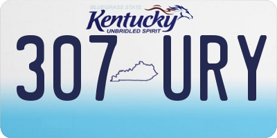 KY license plate 307URY