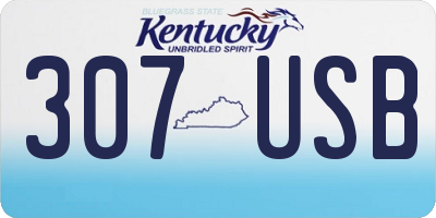 KY license plate 307USB