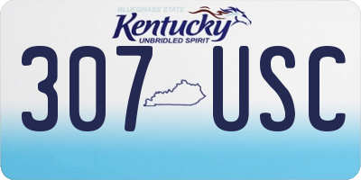 KY license plate 307USC