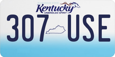 KY license plate 307USE