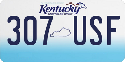 KY license plate 307USF