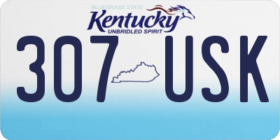 KY license plate 307USK