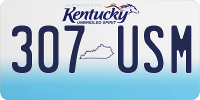 KY license plate 307USM