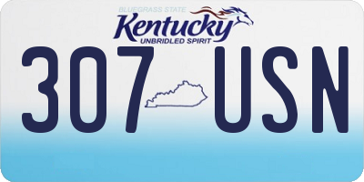 KY license plate 307USN