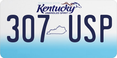 KY license plate 307USP