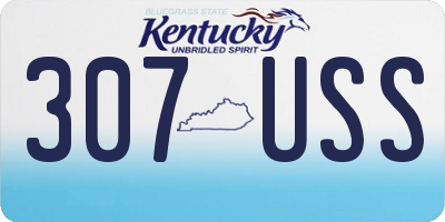 KY license plate 307USS