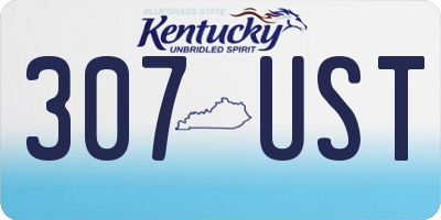 KY license plate 307UST