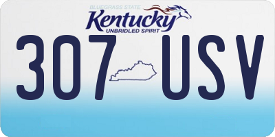 KY license plate 307USV