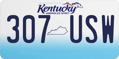 KY license plate 307USW