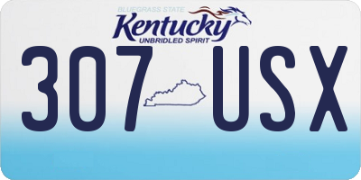 KY license plate 307USX