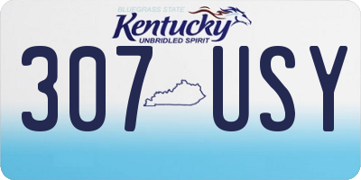 KY license plate 307USY
