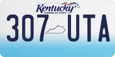 KY license plate 307UTA