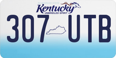 KY license plate 307UTB