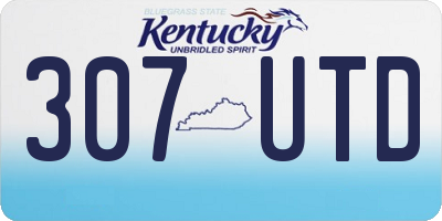 KY license plate 307UTD