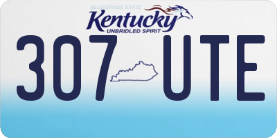 KY license plate 307UTE