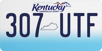 KY license plate 307UTF