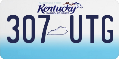 KY license plate 307UTG