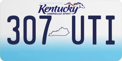 KY license plate 307UTI