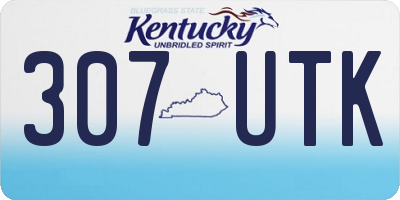 KY license plate 307UTK